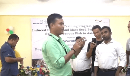 মঙলদৈত থলুৱা মাছ উৎপাদনৰ প্ৰশিক্ষণ।